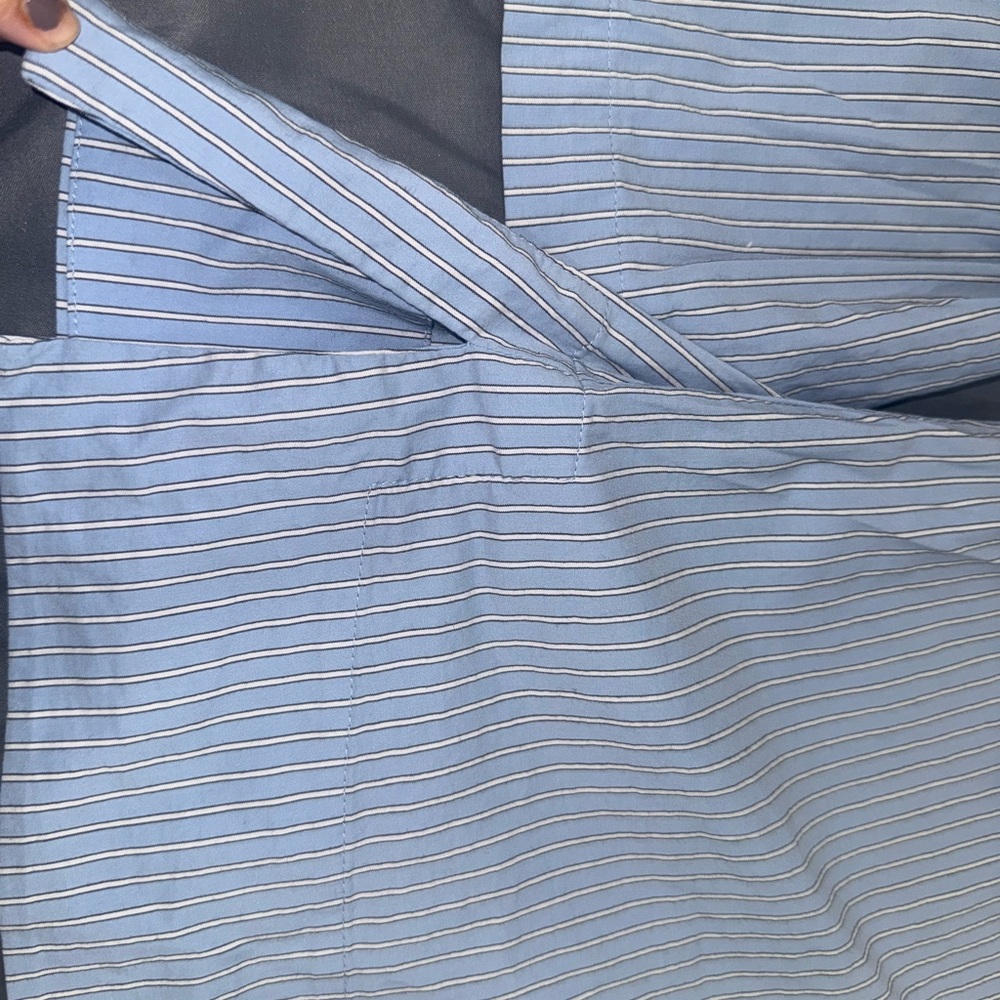 Zara Light Blue Striped Shirt - Picture 3 of 4